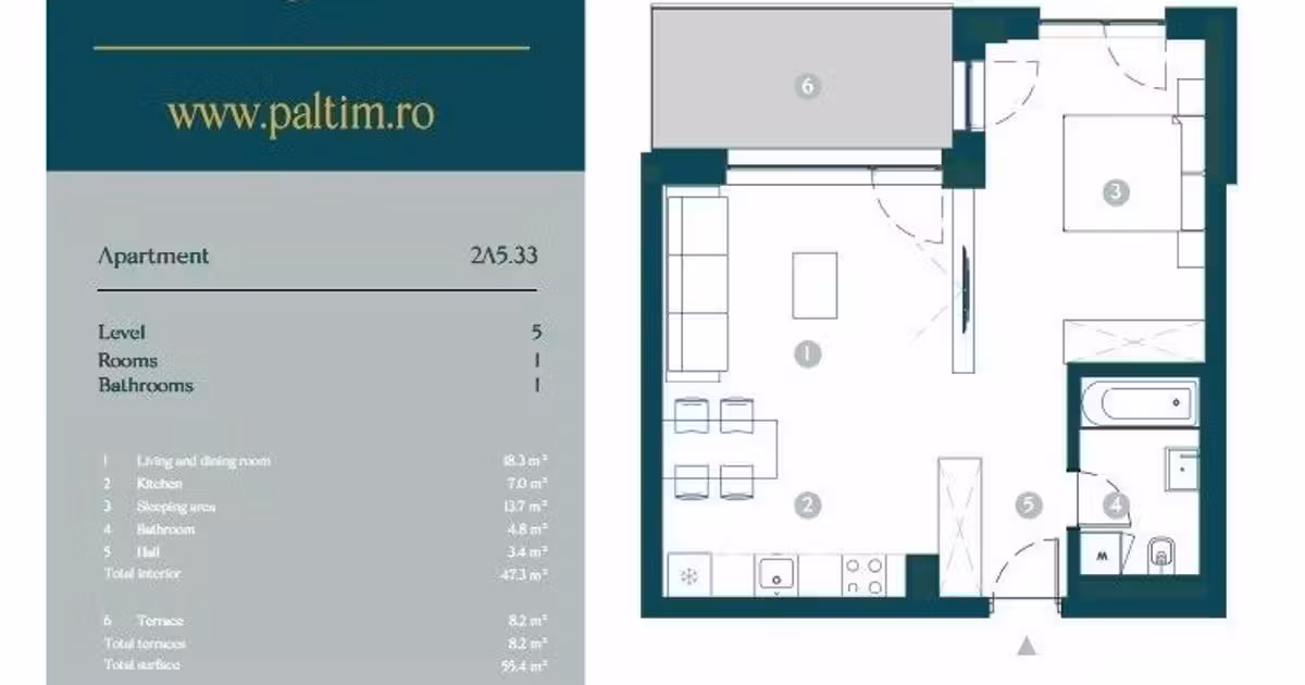Apartament de vânzare cu 2 camere în zona Ultracentral, Timișoara