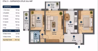 Apartament Girocului