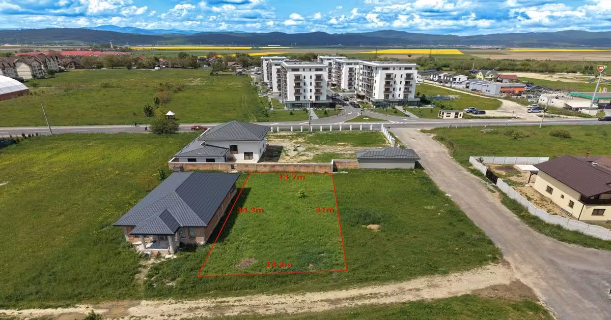 Teren Construcții intravilan de vânzare de 452 mp, în Râșnov