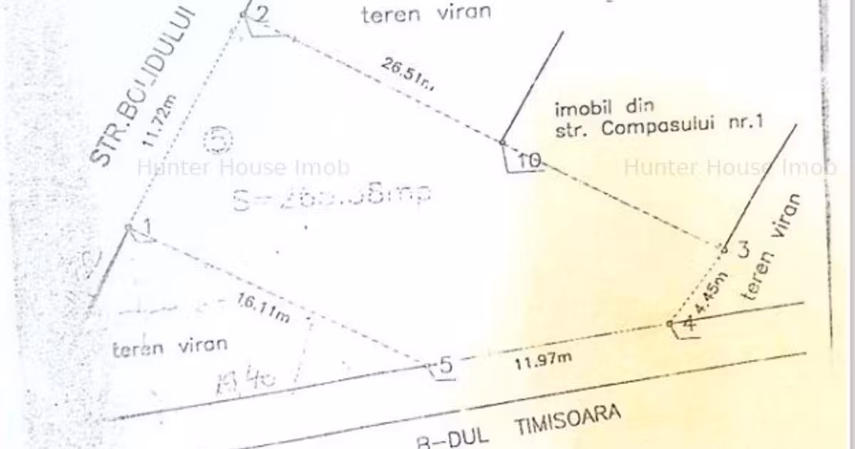 Teren Construcții intravilan de vânzare de 266 mp, în zona Timișoara, Sector 6