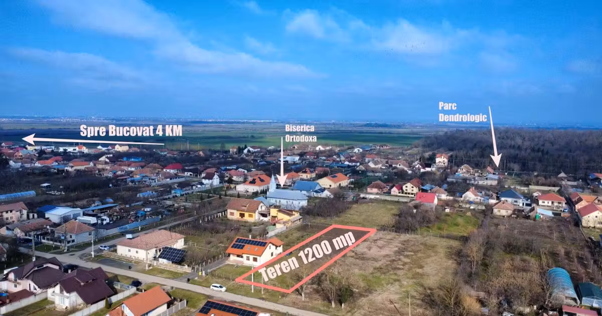 Teren Construcții intravilan de vânzare de 1200 mp, în Bazoșu Nou