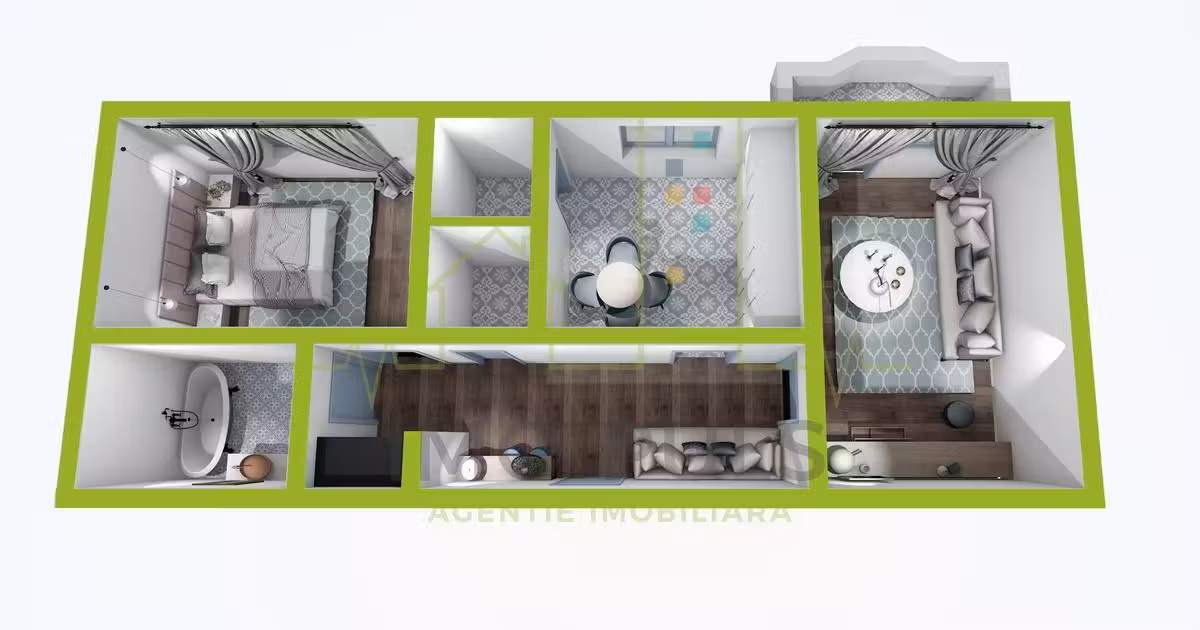 Apartament de vânzare cu 2 camere, mobilat în zona Bucovina, Timișoara