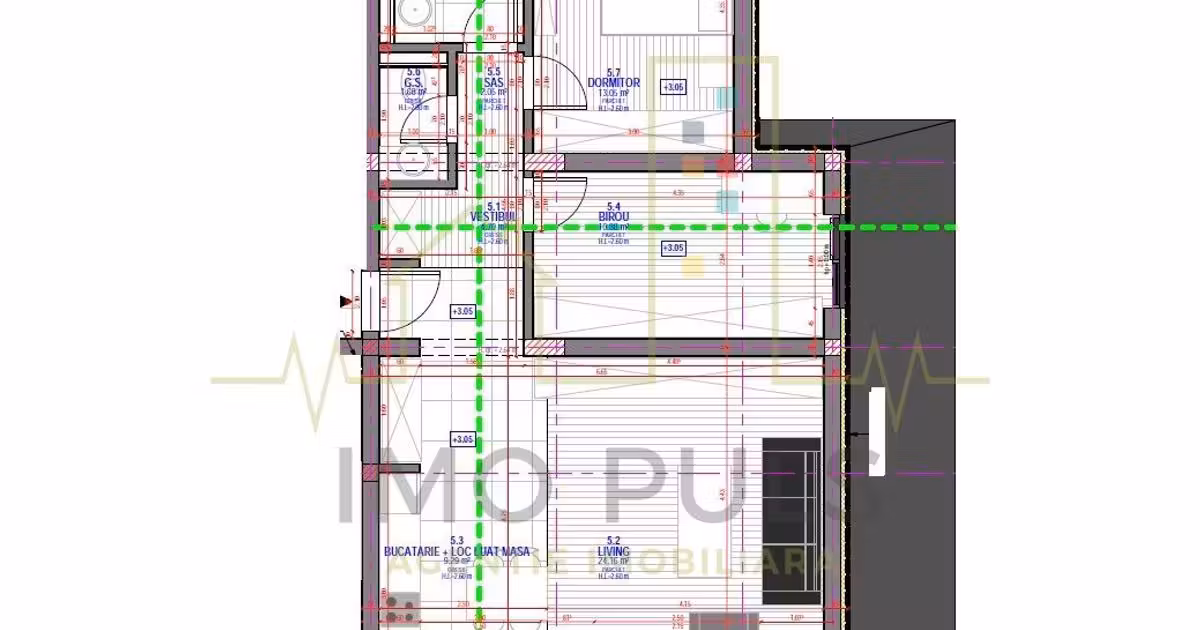 Apartament de vânzare cu 3 camere, mobilat în Dumbrăvița