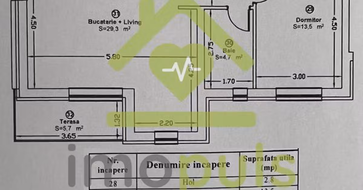 Apartament de vânzare cu 2 camere, mobilat în Giroc