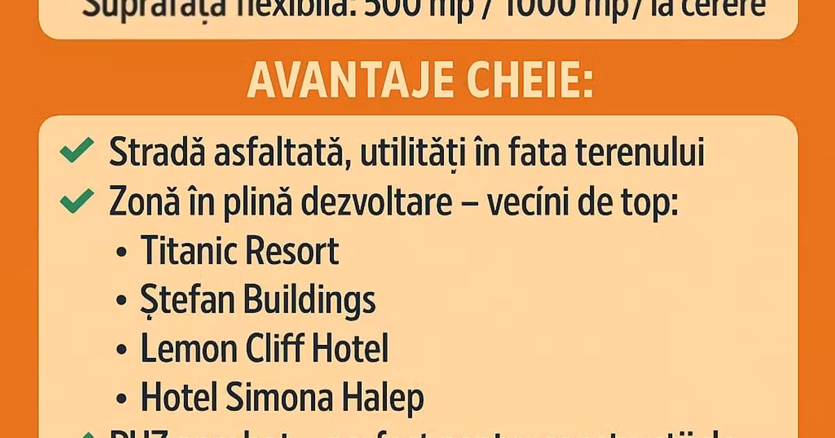 Teren Construcții intravilan de vânzare de 500 mp, în Mamaia-Sat