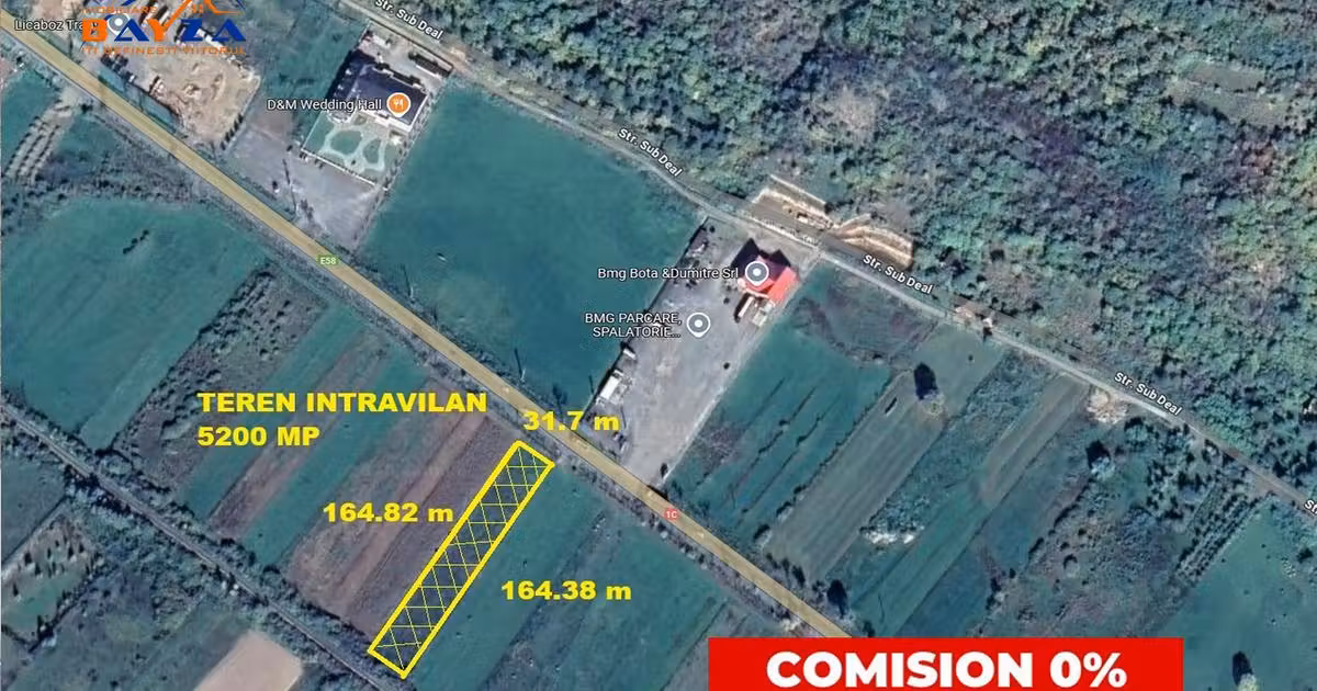 Teren agricol intravilan de vânzare de 5200 mp, în Ilba
