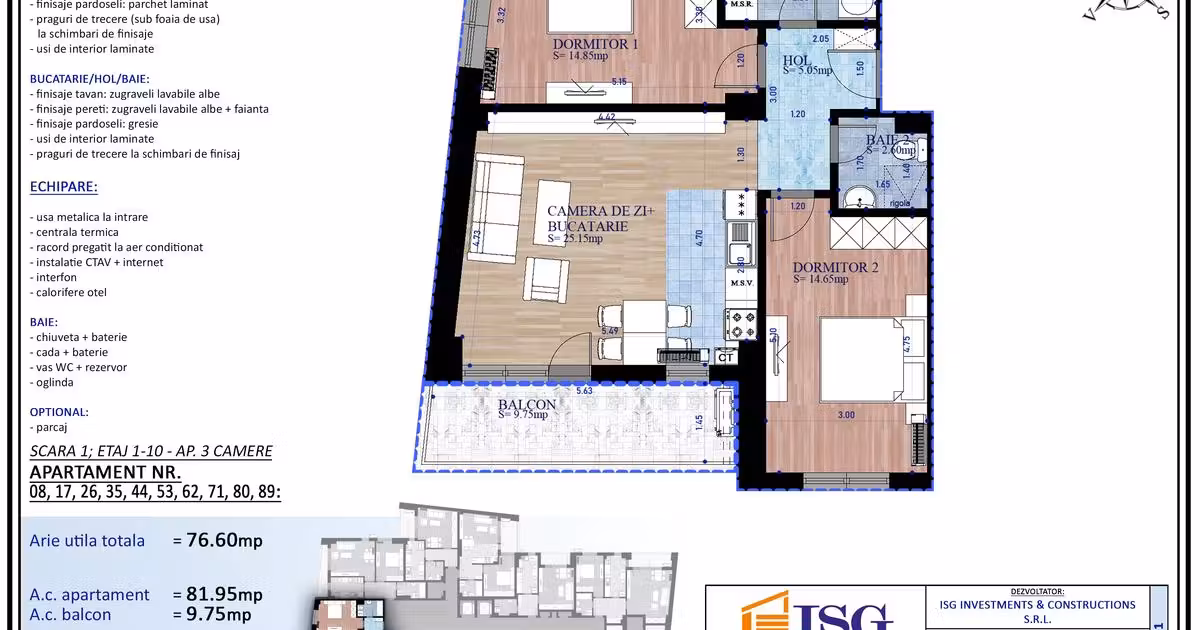 Apartament de vânzare cu 3 camere în zona Parcul Carol, Sector 4