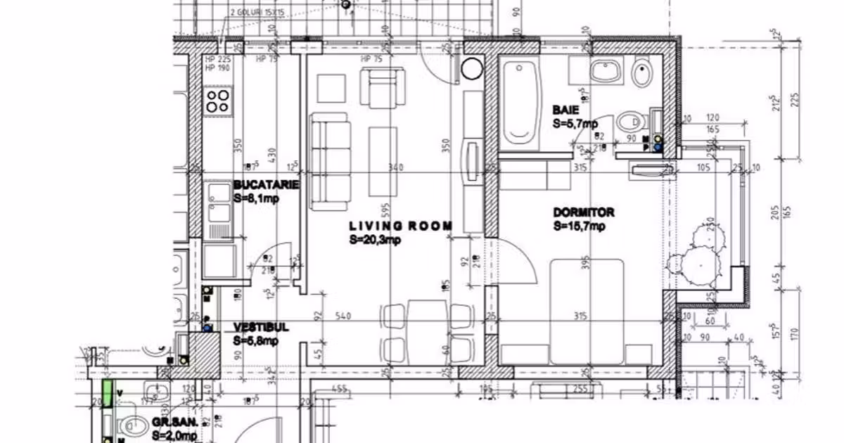 Apartament de vânzare cu 2 camere, mobilat în zona Băneasa, Sector 1