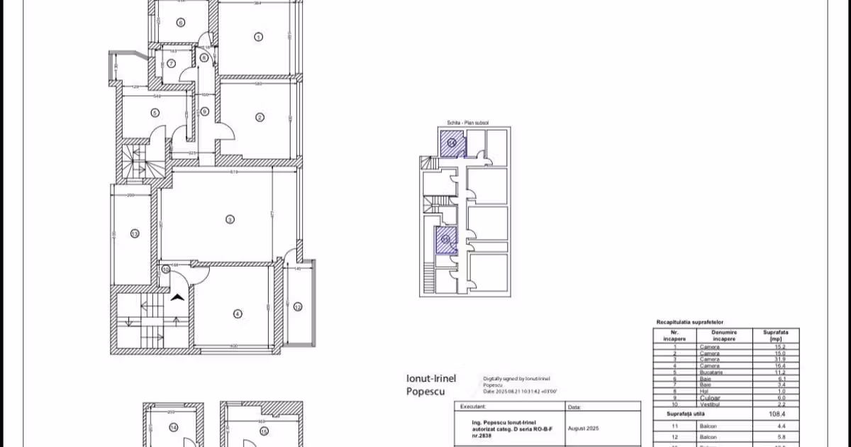 Apartament de vânzare cu 4 camere, mobilat în zona Victoriei, Ultracentral