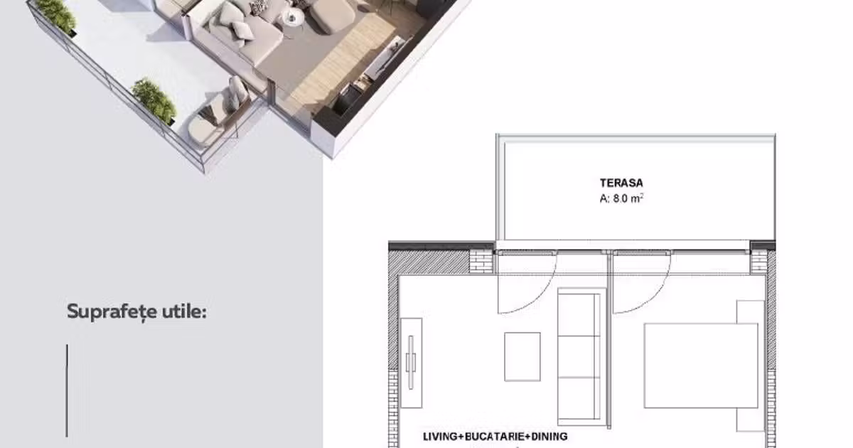 Apartament de vânzare cu 2 camere în zona Aviației, Sector 1