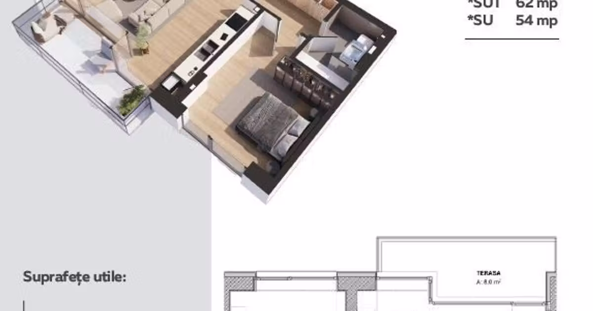 Apartament de vânzare cu 2 camere în zona Aviației, Sector 1