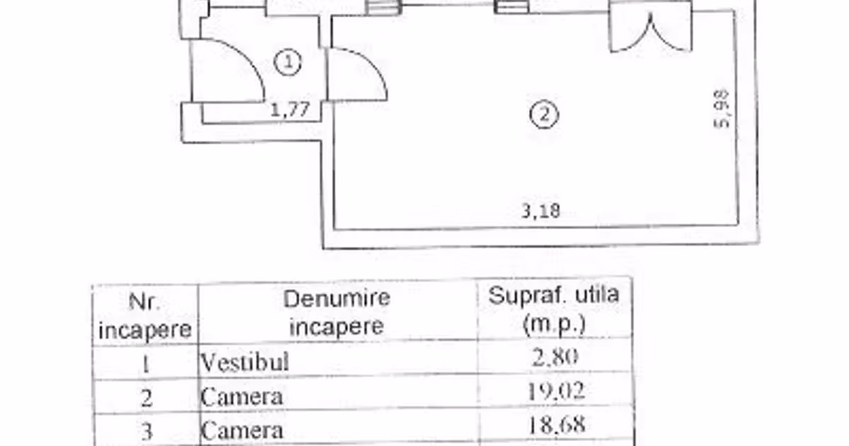 Apartament de vânzare cu 2 camere în zona Universitate, Ultracentral