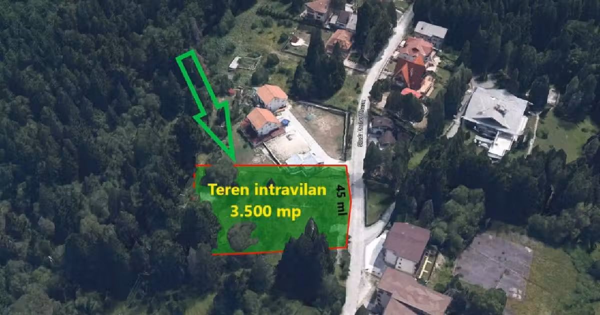Teren Construcții intravilan de vânzare de 3500 mp, în Predeal