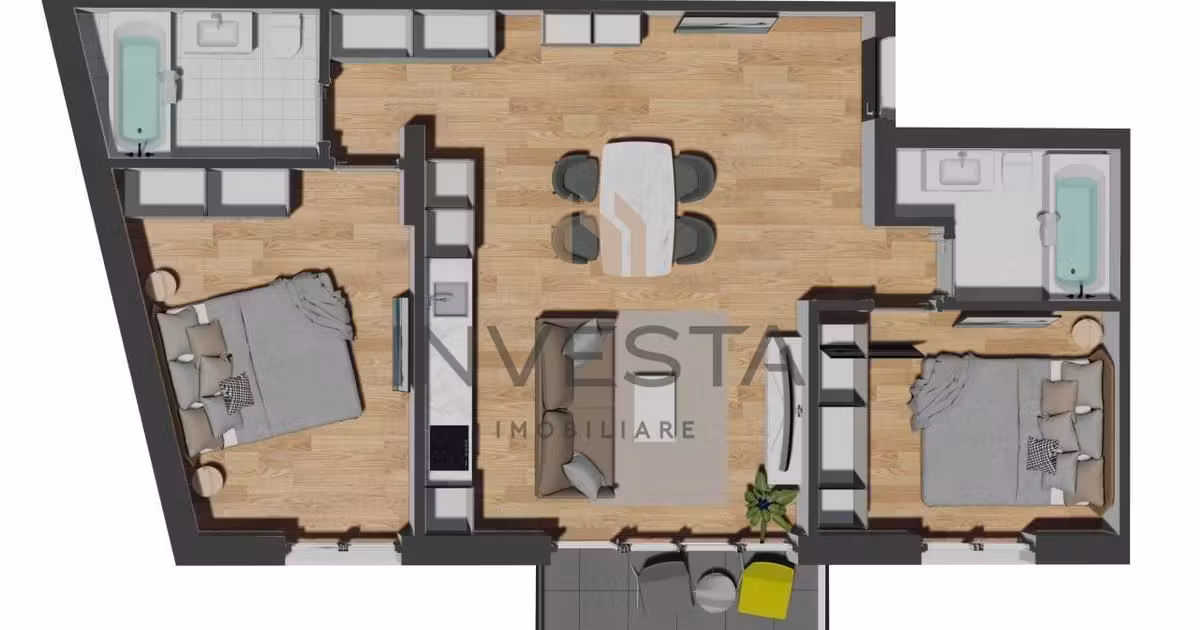 Apartament de vânzare cu 3 camere în Florești