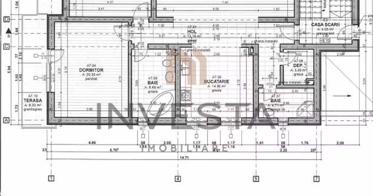 Apartament de vânzare cu 3 camere în zona Andrei Mureșanu, Cluj-Napoca