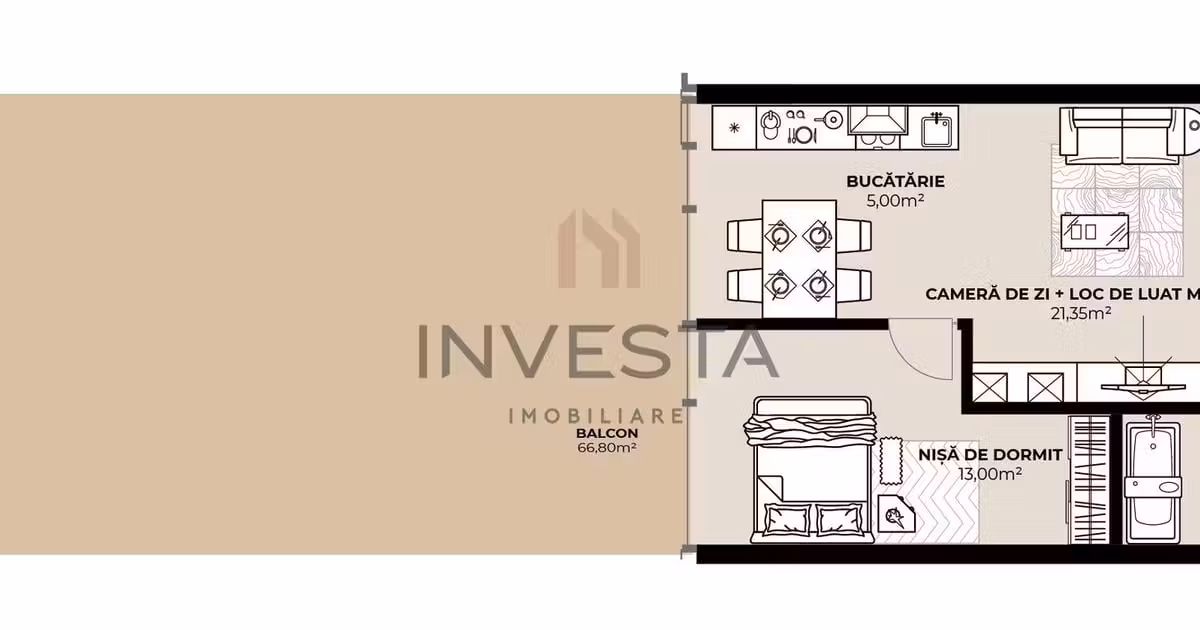Apartament de vânzare cu 2 camere în zona Dâmbul Rotund, Cluj-Napoca