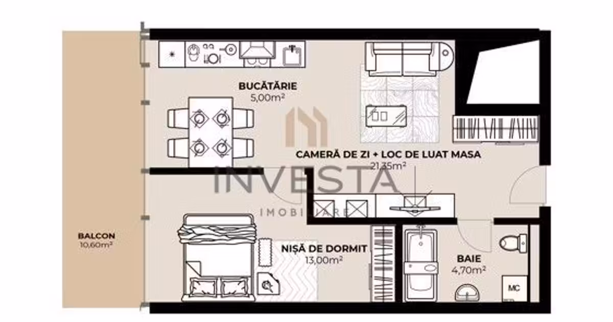 Apartament de vânzare cu 2 camere în zona Dâmbul Rotund, Cluj-Napoca