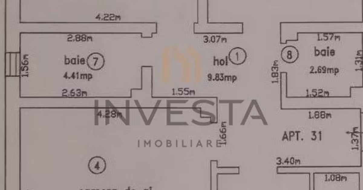 Apartament de vânzare cu 3 camere, mobilat în zona Mărăști, Cluj-Napoca