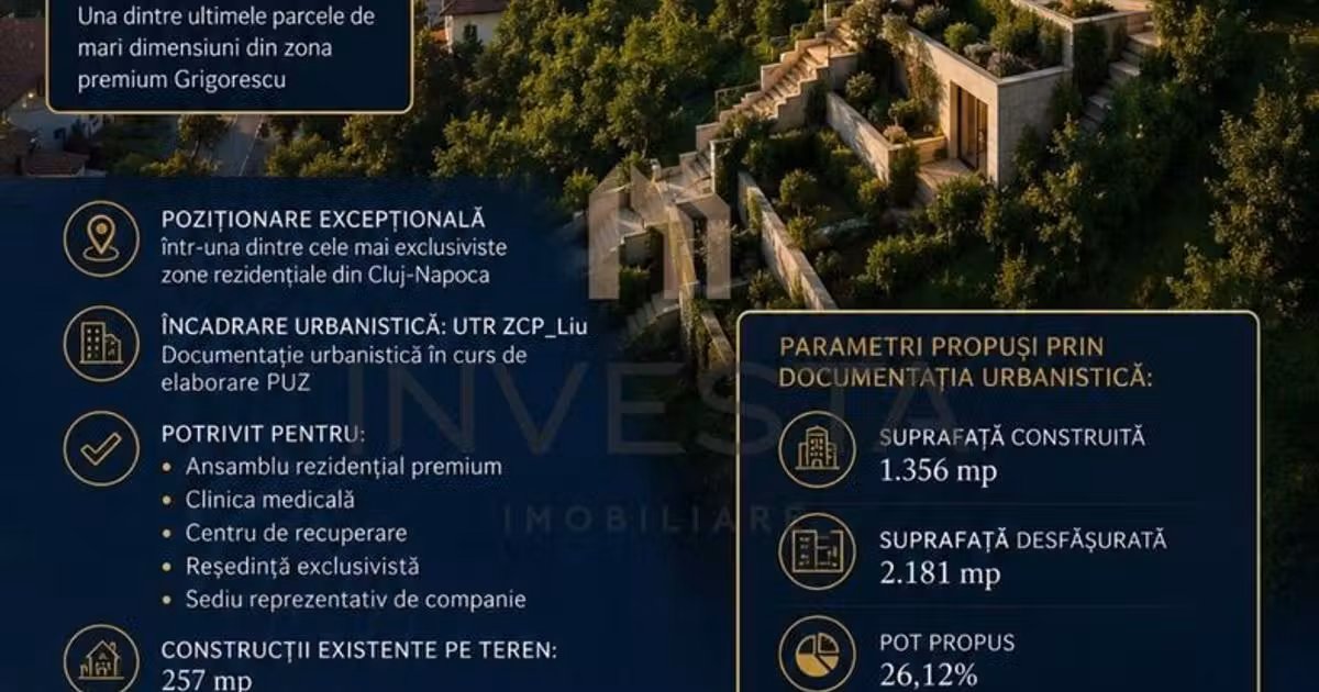 Teren Construcții intravilan de vânzare de 5189 mp, în zona Grigorescu, Cluj-Napoca