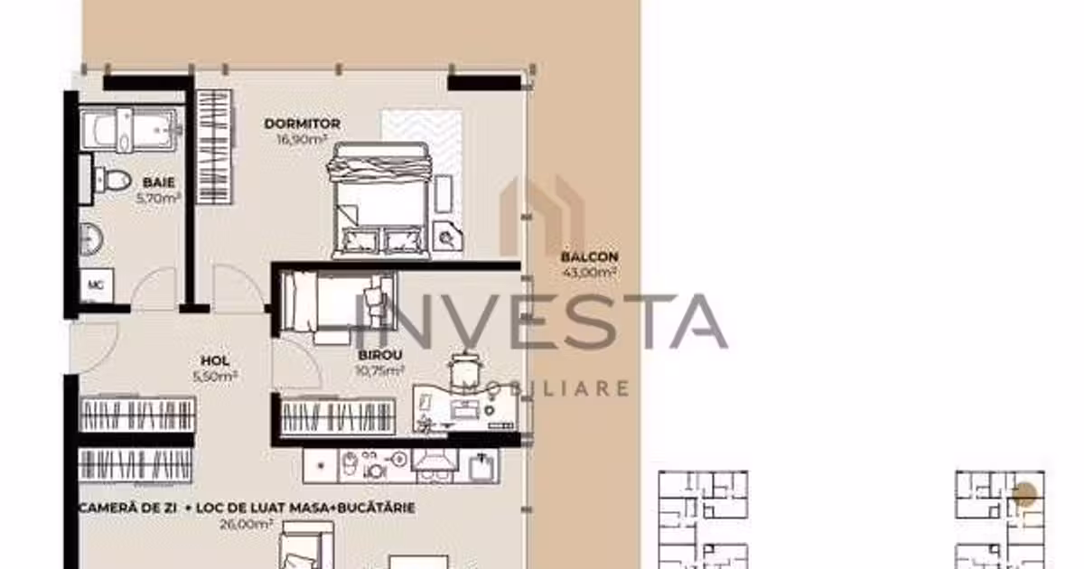 Apartament de vânzare cu 3 camere în zona Dâmbul Rotund, Cluj-Napoca