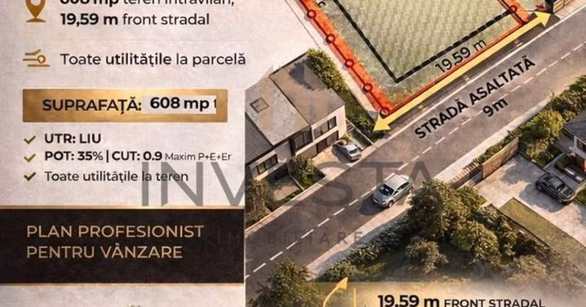 Teren Construcții intravilan de vânzare de 608 mp, în zona Europa, Cluj-Napoca