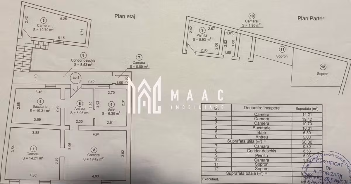 Apartament de vânzare cu 3 camere în zona Central, Sibiu