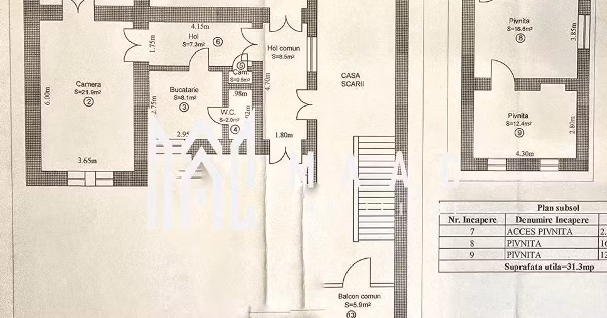 Apartament de vânzare cu 2 camere în zona Central, Sibiu