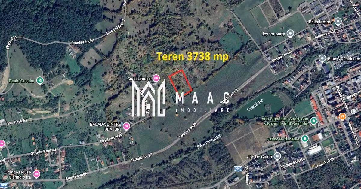 Teren Construcții intravilan de vânzare de 3738 mp, în Cisnădioara