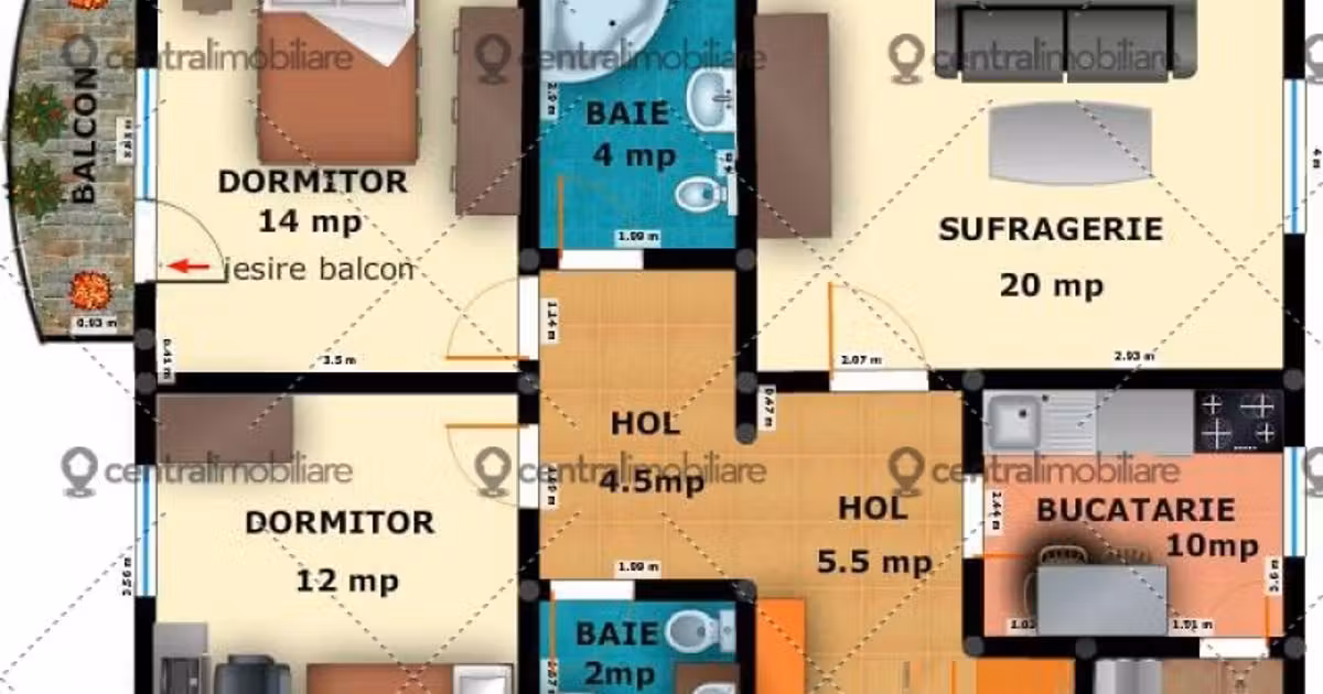 Apartament de vânzare cu 3 camere în zona Timpuri Noi, Sector 4