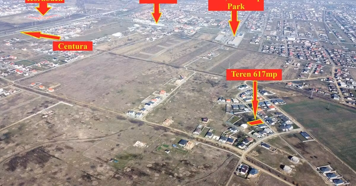 Teren Construcții intravilan de vânzare de 617 mp, în Moșnița Nouă