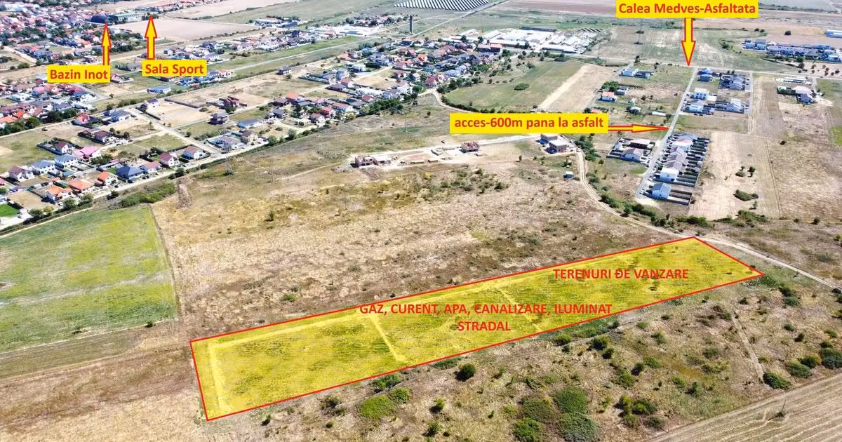 Teren Construcții intravilan de vânzare de 610 mp, în Moșnița Nouă
