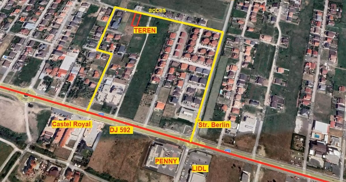 Teren Construcții intravilan de vânzare de 677 mp, în Moșnița Nouă