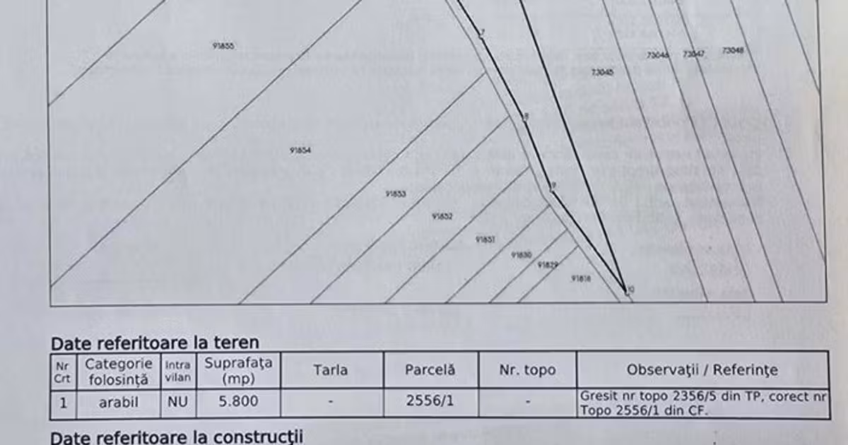 Teren agricol extravilan de vânzare de 5800 mp, în Unirea