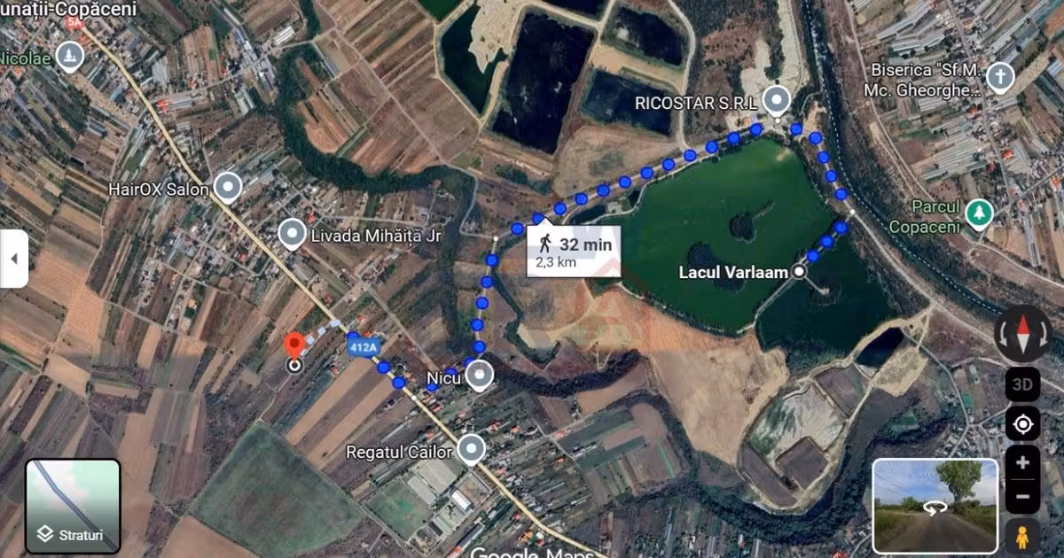 Teren Construcții intravilan de vânzare de 400 mp, în Adunații-Copăceni
