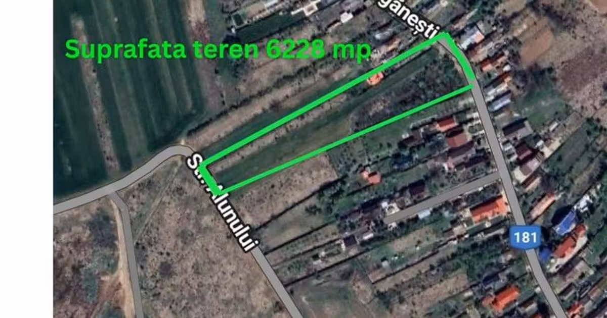 Teren Construcții intravilan de vânzare de 3114 mp, în Ciolpani