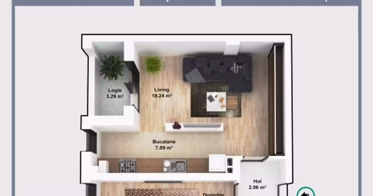 Apartament de vânzare cu 2 camere în zona Militari, Sector 6