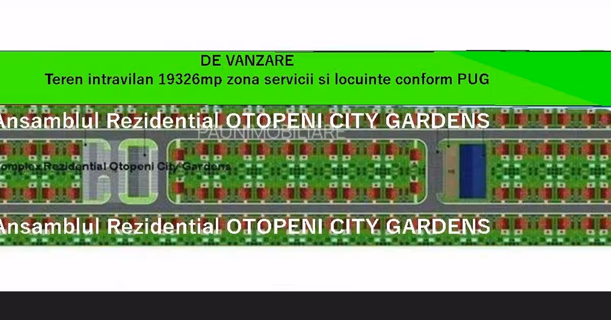 Teren Construcții intravilan de vânzare de 19326 mp, în Otopeni