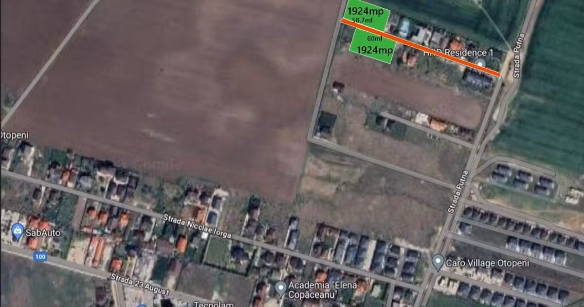 Teren Construcții intravilan de vânzare de 4466 mp, în Otopeni