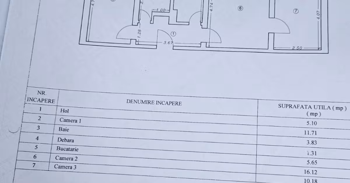 Apartament de vânzare cu 3 camere în zona Central, Constanța