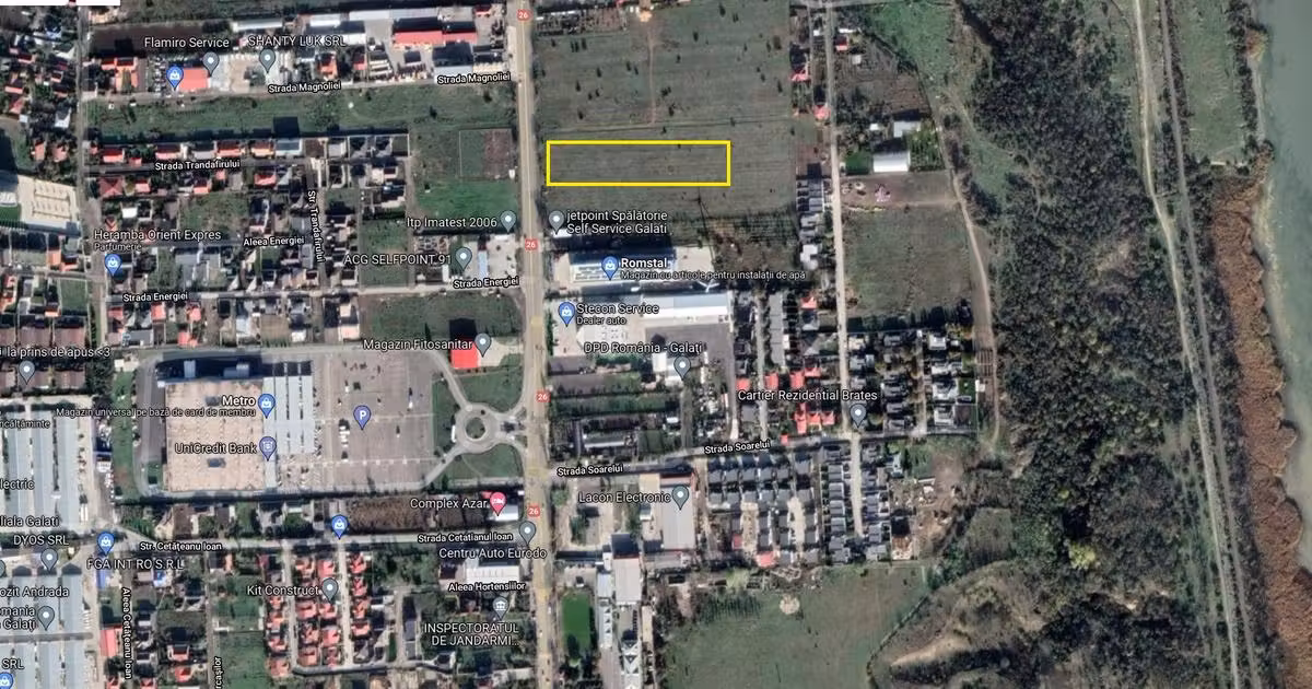 Teren Construcții intravilan de vânzare de 3146 mp, în zona Nord, Galați