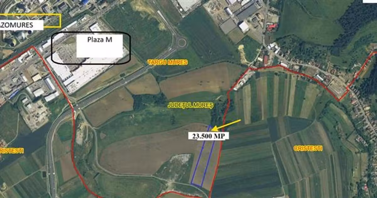 Teren extravilan de vânzare de 23500 mp, în zona Gheorghe Doja, Târgu Mureș
