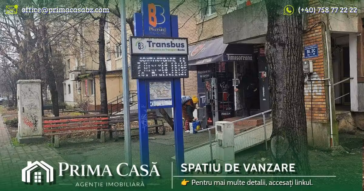 Spațiu comercial de vânzare 30 mp în zona Aleea Sporturilor, Buzău