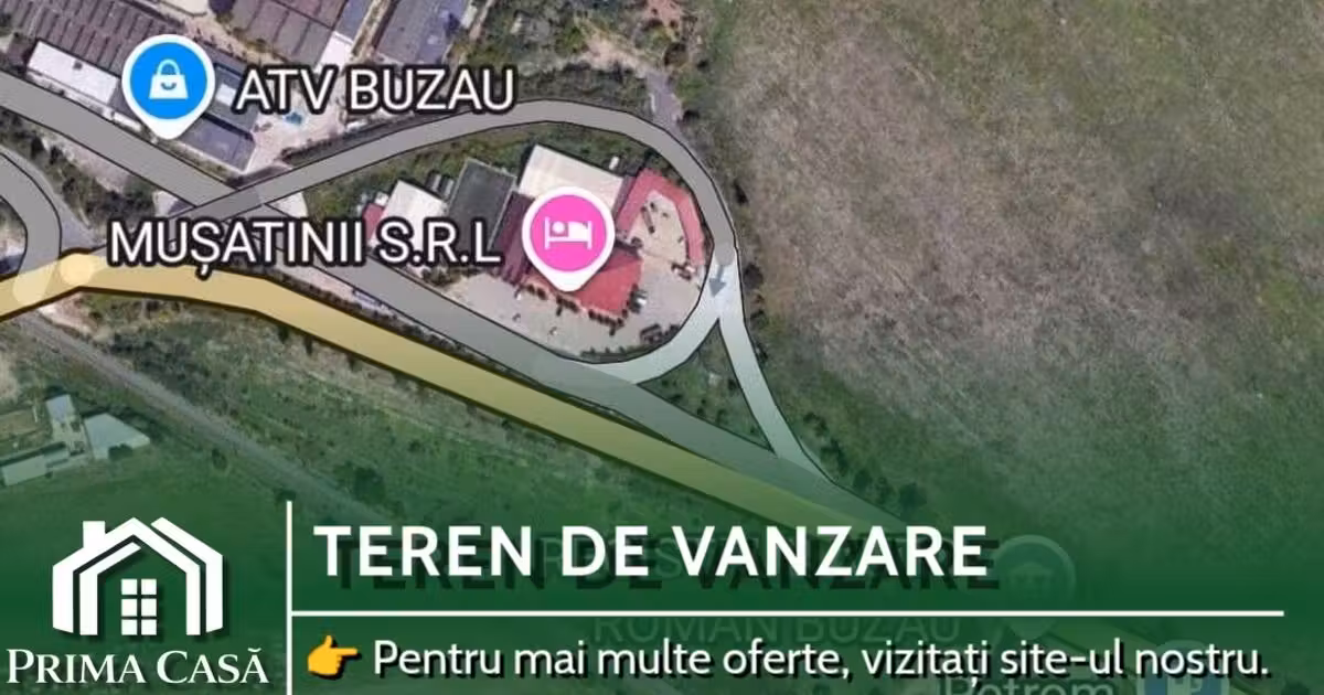 Teren intravilan de vânzare de 38000 mp, în Buzău