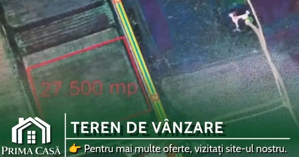 Teren agricol extravilan de vânzare de 27500 mp, în Vernești