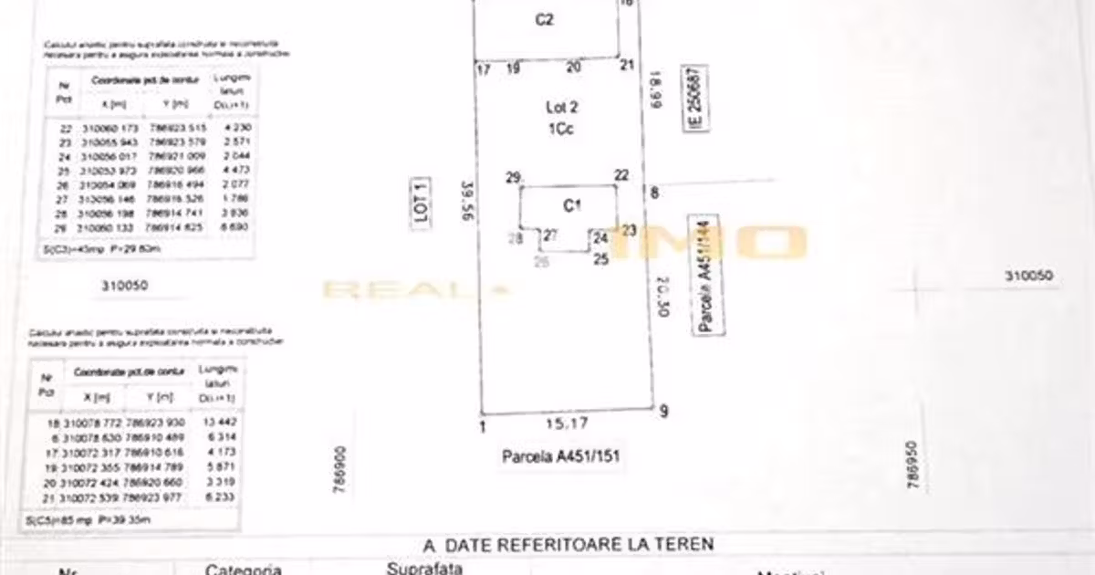 Teren Construcții intravilan de vânzare de 600 mp, în Palazu Mare