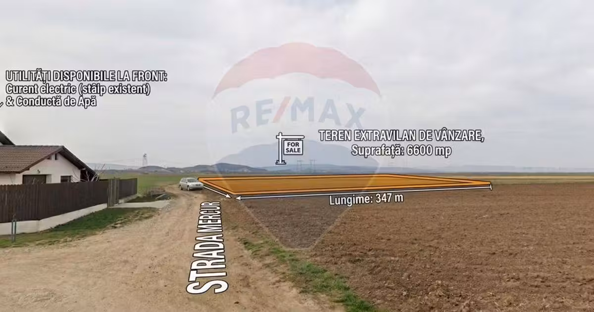 Teren agricol extravilan de vânzare de 6300 mp, în Săcele