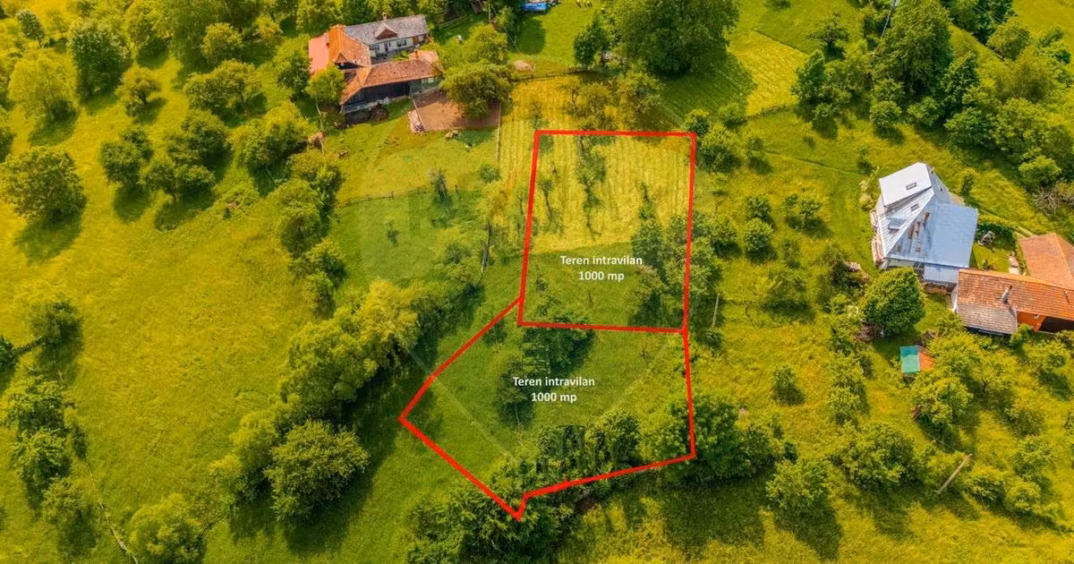Teren Construcții intravilan de vânzare de 1000 mp, în Bran