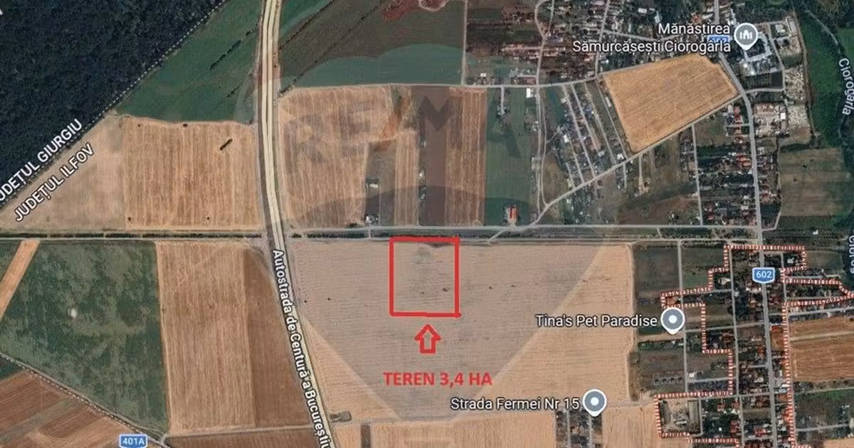 Teren Construcții intravilan de vânzare de 34260 mp, în Dârvari