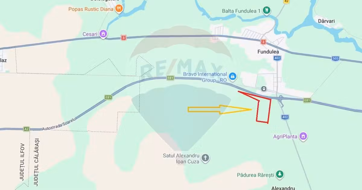 Teren agricol extravilan de vânzare de 17112 mp, în Fundulea