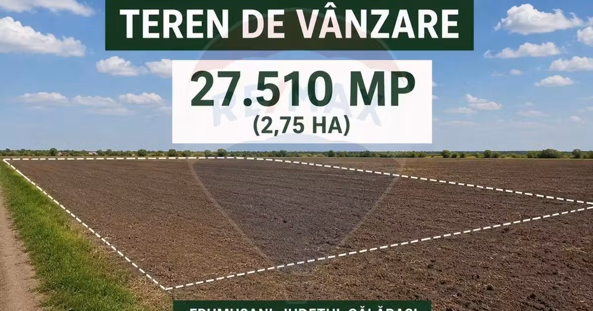 Teren agricol extravilan de vânzare de 27510 mp, în Postăvari